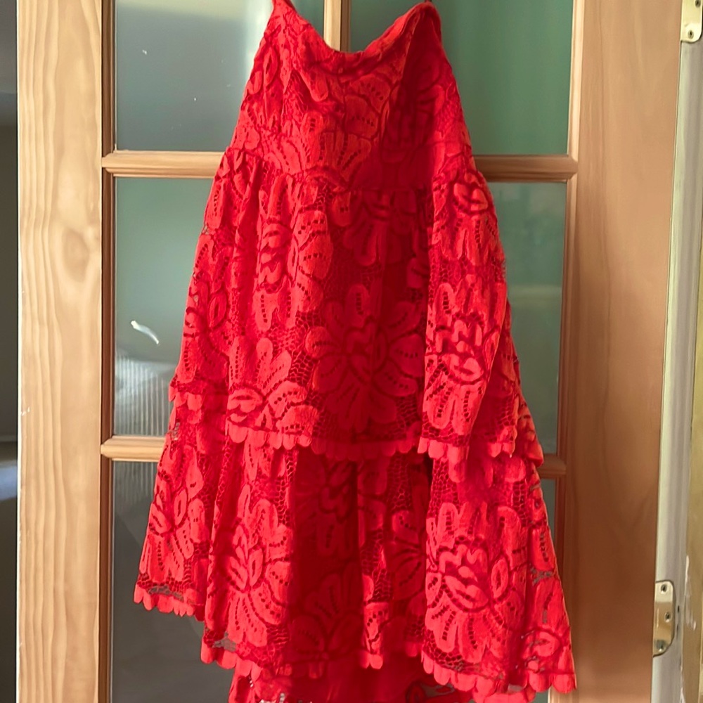 Maeve by Anthropologie orange strapless dress NWT